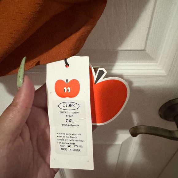 Cider Rust-Brown Ruffle Tie-Front Crop Top - Picture 4 of 4